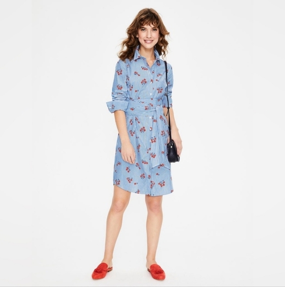 Boden Blue and White Striped Dress with Red AccentsNEW - Picture 14 of 16